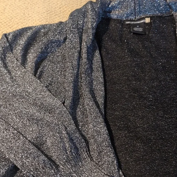 Sweaterworks Blank & Silver Glitter Cardigan - Picture 3 of 3